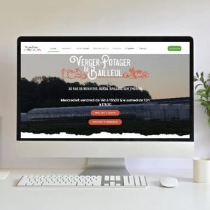Aperçu du site web conçu pour le Verger Potager de Bailleul.