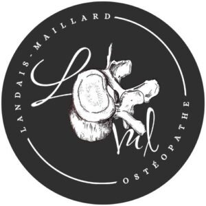 Logo de l'ostéopathe Laëtitia Landais-Maillard à Valloire, identité visuelle par Maud Communication
