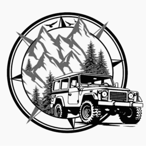 Logo Salon du 4x4 créé par Maud Communication, freelance en communication en Maurienne